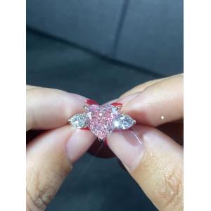 4.19CT Heart Brilliant Cut Lab Grown Diamond Wedding Rings