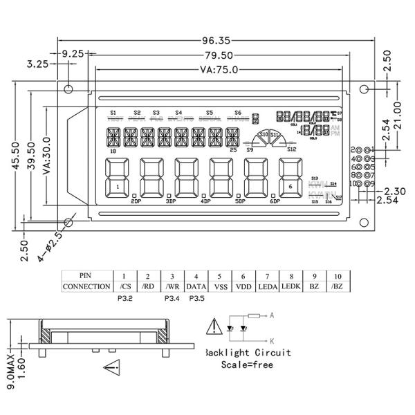 Electric Meter Segment LCD Display Driver IC HT1622 Multi Function