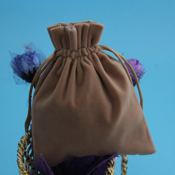 Fair Lovely Advertising Black Velvet Drawstring Bag For Sunglasses / Cell Phone