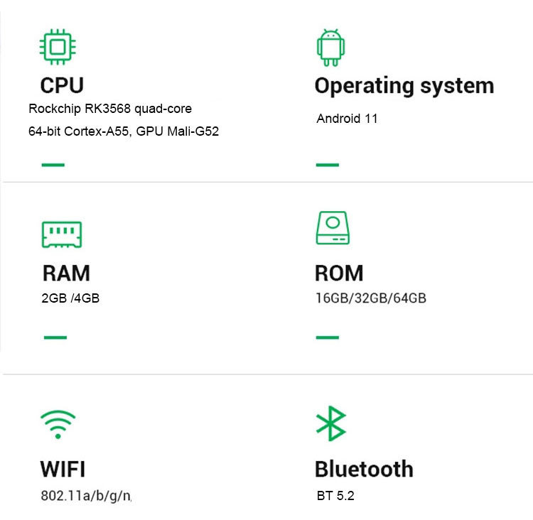 4K RK3568 Advertising Displaying Media Player With Metal Housing And Multiple Network Interfaces