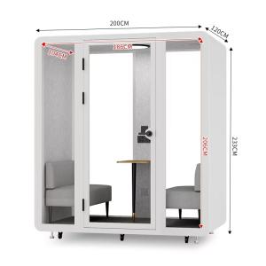 Modular Phone Booth Office Space Log Cabin Soundproofing Booth 550KG