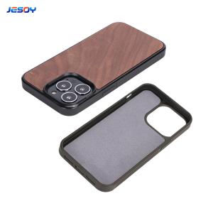 Microfiber Wood Inlay iPhone Case Personalised Engraved Wood Phone Cases