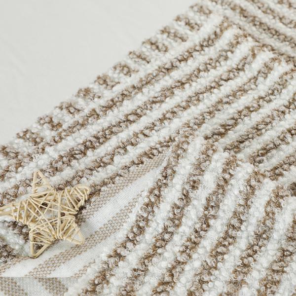 Jacquard Brown Sherpa Fleece Fabric 100% Polyester Teddy Bear Plush