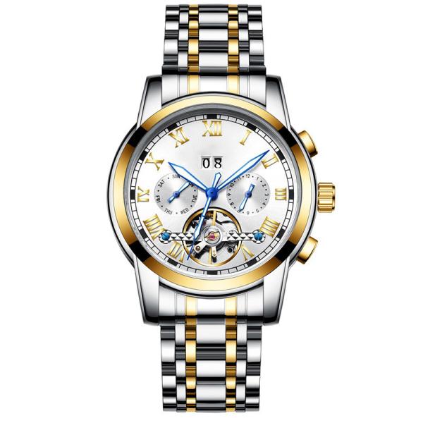 Quality SS Strap 40mm Automatic Mechanical Watch 3BAR Multi Function With Calendar for sale