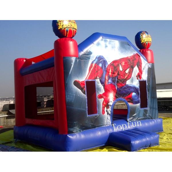 Awesome Commercial Spiderman Jumping Castle 0.55mm PVC Tarpaulin