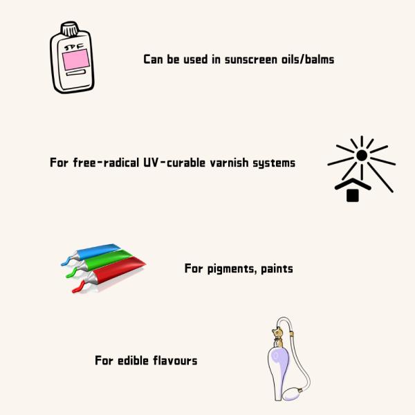 Melting Point 47.5-49 °C Diphenyl Ketone Uv Absorber Benzophenone 8 for UV Protection