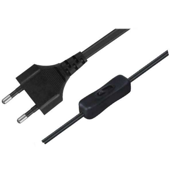 European VDE Power Cord AC IEC 3 Ft Extension Cord With Switch
