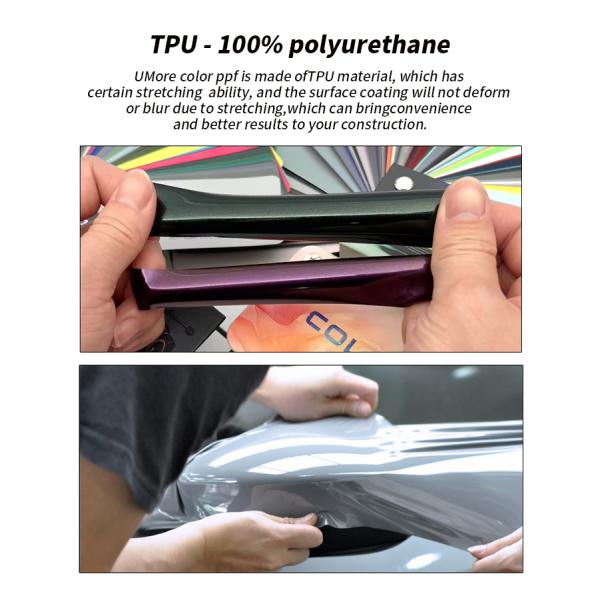 1.52x15m Colored PPF Wrap 7.5mil Thickness Super High Brightness