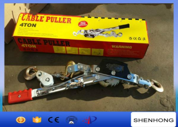 Quality 1T - 4T Ratchet Hand Wrenching Tackle Block , Wire Rope Tightener With Two Hooks for sale
