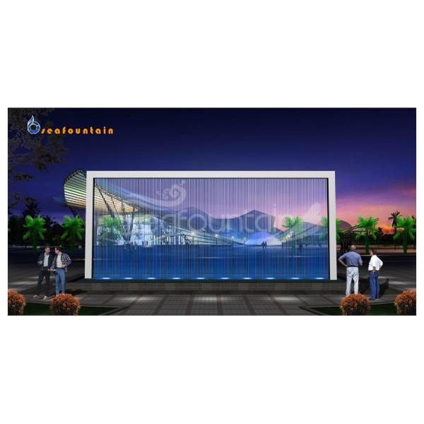 Indoor Office Colorful Pretty Ellipse Automatic String Water Curtain Fountain