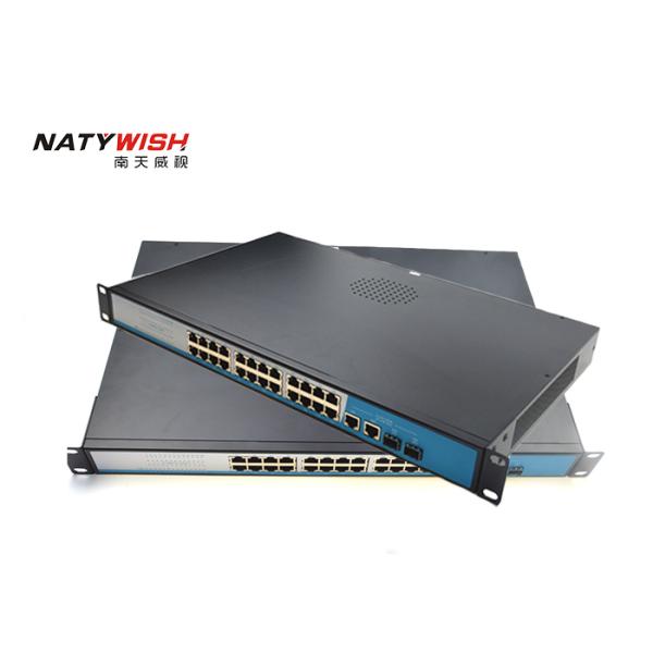 Fiber Optical 26 Port POE Switch With 24 POE Ethernet Ports 2 * 10 / 100 / 1000M SFP Slots
