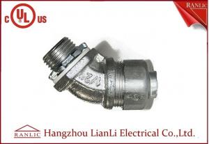 China 3/4 Flexible Conduit Fittings / Insulated Flexible Duct Connector , UL Certification wholesale
