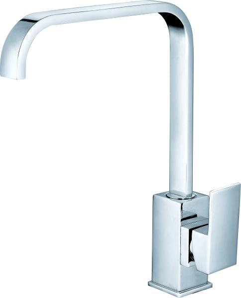 Quality Modern Style Kitchen Mixer Taps Chrome Finish Kitchen Basin Faucet for sale