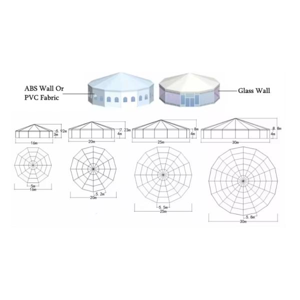 Outdoor Waterproof Aluminium Polygon Tent Hexagon Pagoda Tent Wedding Party Tents For Events