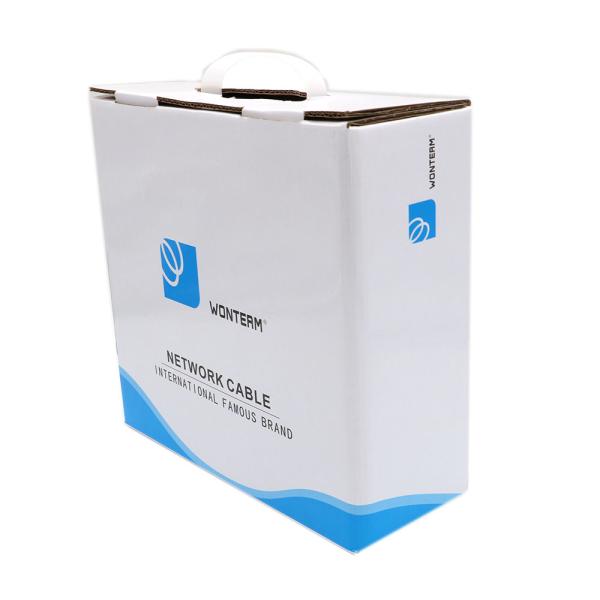 Network 100m UTP Bare Copper Category 5e / Cat5e UTP Cable , 0.5mm Twisted