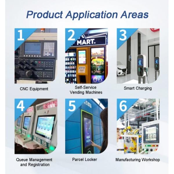 Rack Mounted All In One Industrial Pc Touch Screen Pc I3 I5 I7 RS232 RS485 GPIO Touch Screen 21.5 Inch