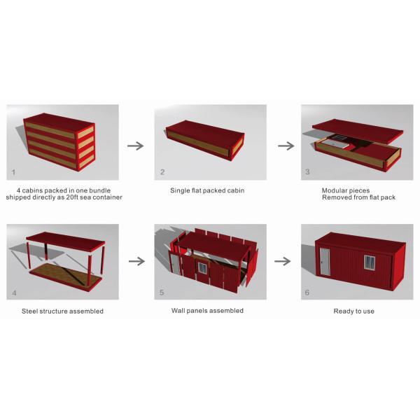 Portable Site Accommodation Prefabricated Modular Labor Flat Pack Container Cabin