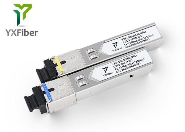 Quality 20km 1310nm 1550nm 1000Base-BX CISCO Compatible SFP Modules for sale