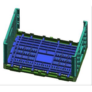 Collapsible Agriculture Fruit And Vegetable Plastic Crates Mesh Style