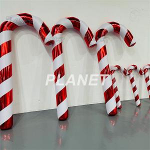 Christmas Decor Inflatable Candy Cane Mirror Giant Inflatable Candy Canes Xmas