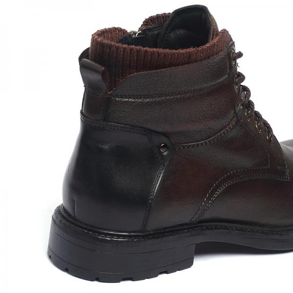 Outdoor Walking Brown Mens Genuine Leather Boots