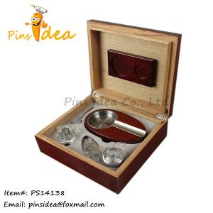 China Wood Humidor, Wood Ash Tray and Cigar Cutter Included , Wholesale Factory Price wholesale