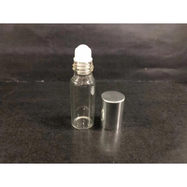 Reusable Glass Vials Glass Roller Bottle , Roll On Bottles Round Glass Storage Vials OEM