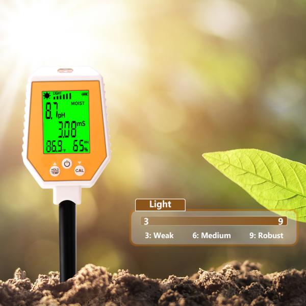 PH/EC/Moisture/Sunlight/Air Humidity Soil PH Meter Digital Soil Tester