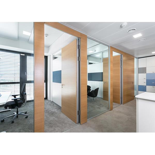 Transparent Glass Partition Wall European Style Office Partition Wall Easy Install Colorful