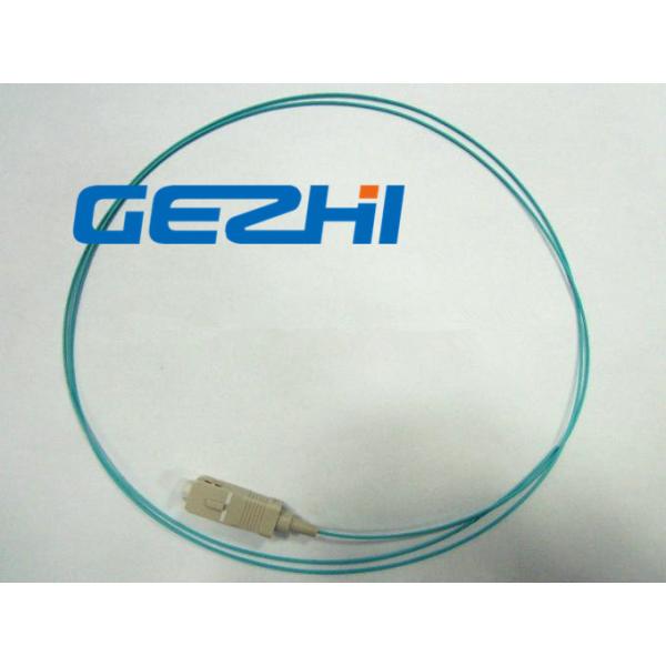 FTTx SC Fiber Optic Pigtail Connector OM3 - 300 10G , SC Pigtail MM 5M Aqua