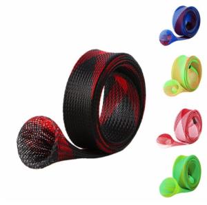 China PET Braided Fishing Rod Protective Sleeves Custom Width Flame Retardant wholesale