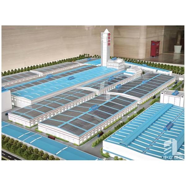 Industrial Park Models Architectural 1:150 Factory Scale Model With Infrastructure