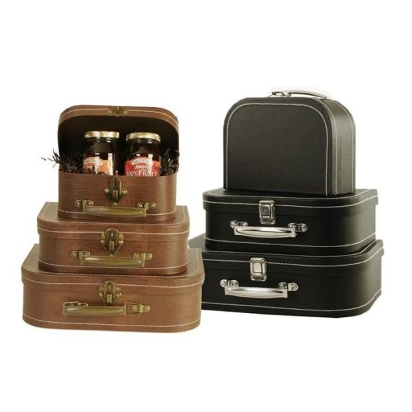 Quality Rigid Packaging Nested Gift Box Glossy Suitcase Sets for sale