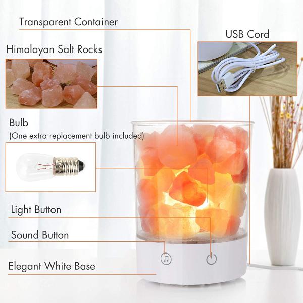 Himalayan Hand Carved Pink Rock Salt Lamp Night Light