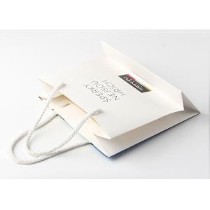 Kraft Paper Coloured Paper Bags With Glossy Lamination , White Personalised