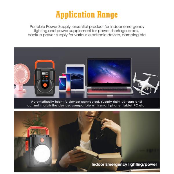 Solar Energy Storage Power Station 100W 110V 220V For Home Emergency