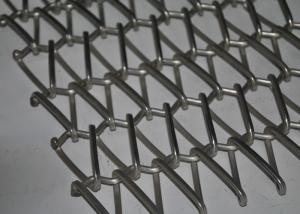 China Flat Spiral Stainless Steel Conveyor Belt For Oven , Metal Mesh Belt wholesale