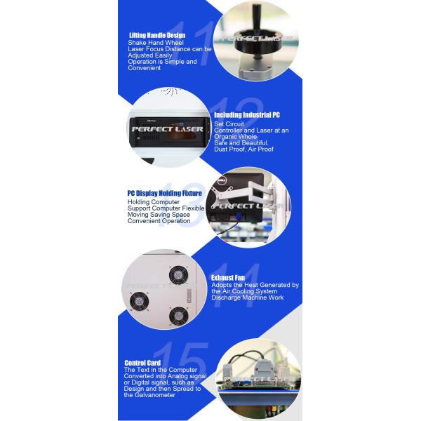 3D Dynamic Focus Fiber Laser Engraving Metal Marking Machine High Speed 30W