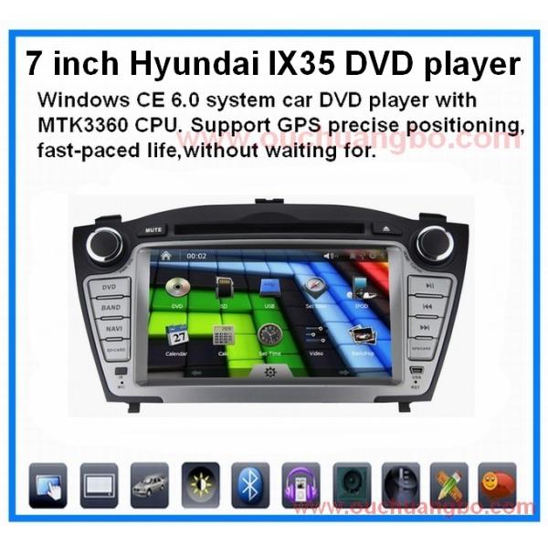 7 inch 2 din touch screen Hyundai IX35 car radio with bluetooth gps navigation OCB-8635