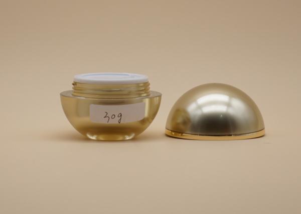 Quality Spherical Cosmetic Cream Containers Gold Color Volume 30g 50g OEM Available for sale