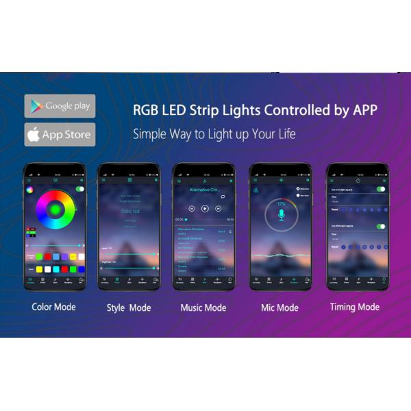 SMD 5050 IP65 Waterproof RGB Flexible Smart LED Light Strip 12V 5A Power Supply