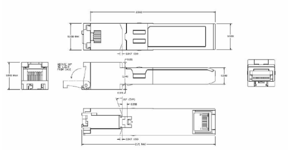 RJ45 1000BASE-T Copper Sfp Fiber Optic Transceiver Module