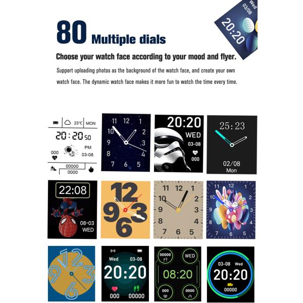 1.69Inch Fitness Tracking Smartwatch Android 4.4 IP68 Waterproof