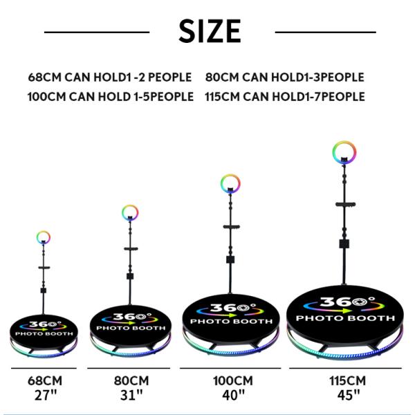 360 Degree Selfie Platform Business Photo Booth Camera Vending Machine for 1-6 People