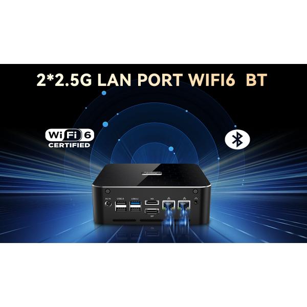 DDR5 64GB Ryzen 9 AMD Mini PC Dual 2.5G Gigabit LAN With HDMI And DP For Gaming