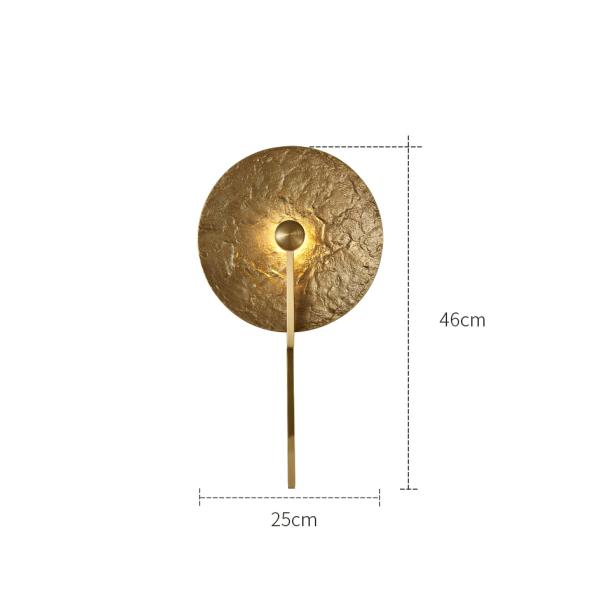 Simple post-modern bedside wall lamp full luxury hotel decoration villa corridor copper wall light(WH-OR-253)