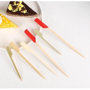 China FSC Outdoor Biodegradable Disposable Tableware , Disposable Bamboo Paddle Skewers wholesale