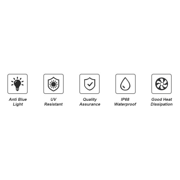 Waterproof PAR56 LED Pool Light 316 SS ABS housing Ultra Thin 7.5mm Resin Filled Wall Mounted 230MM 18W 25W DC AC12V