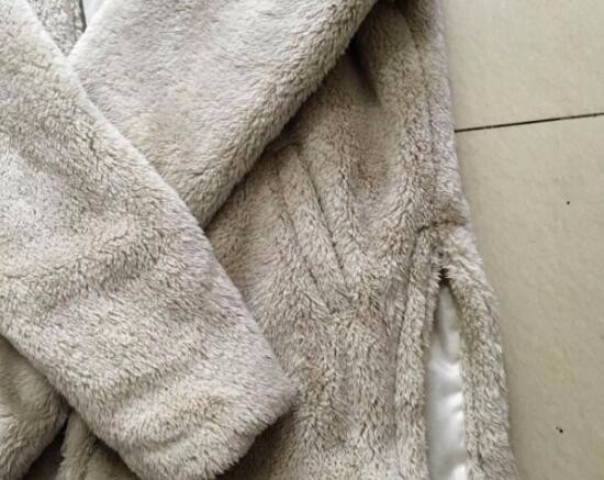 Grey Colo Mens Sherpa Lined Coat , Oversized Sherpa Hoodie Side Slit Cardigan