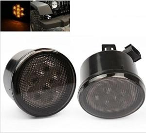China Yellow Front Jeep Wrangler Turn Signal Lens , Smoke Len Jeep Wrangler Tail Lights wholesale